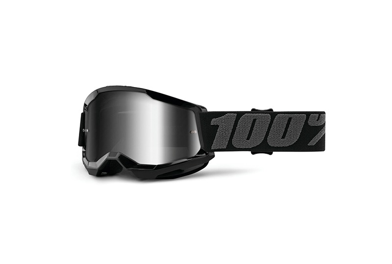[100%] 스트라타2 유스 고글 블랙 - 미러 실버 렌즈