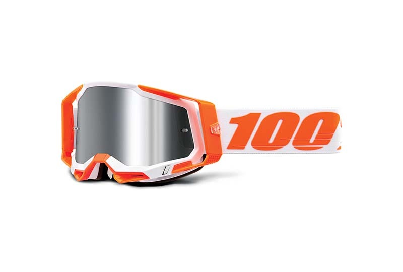 [100%] 레이스크래프트 2 고글, 오렌지 - 미러 실버 플래시 렌즈